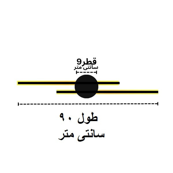 لوستر سقفی مدل دو خط