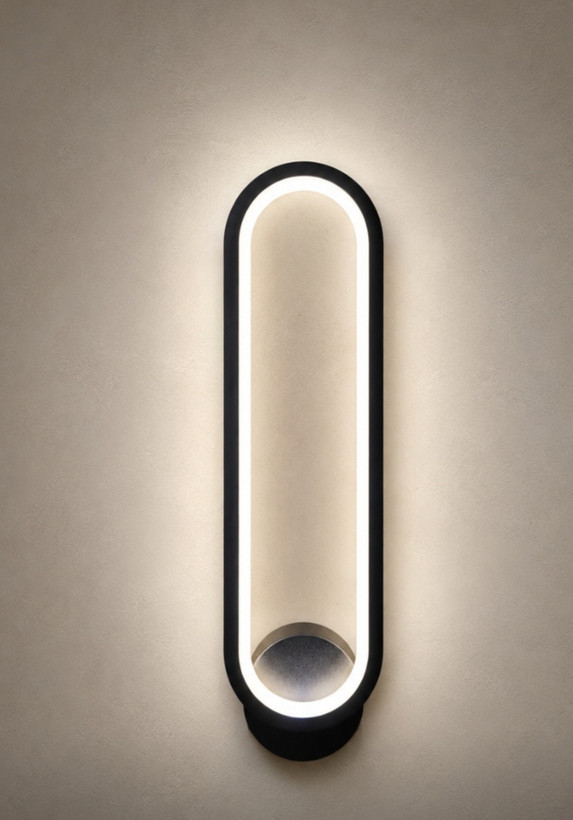 لوستر دیواری طرح led مدل بیضی ایستاده